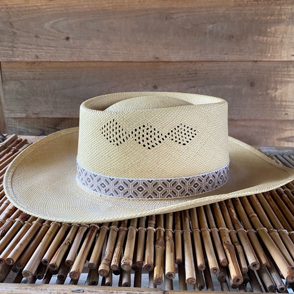 Vintage Stetson Derringer 60s/70s Genuine Panama Hat - Picture 2 of 16